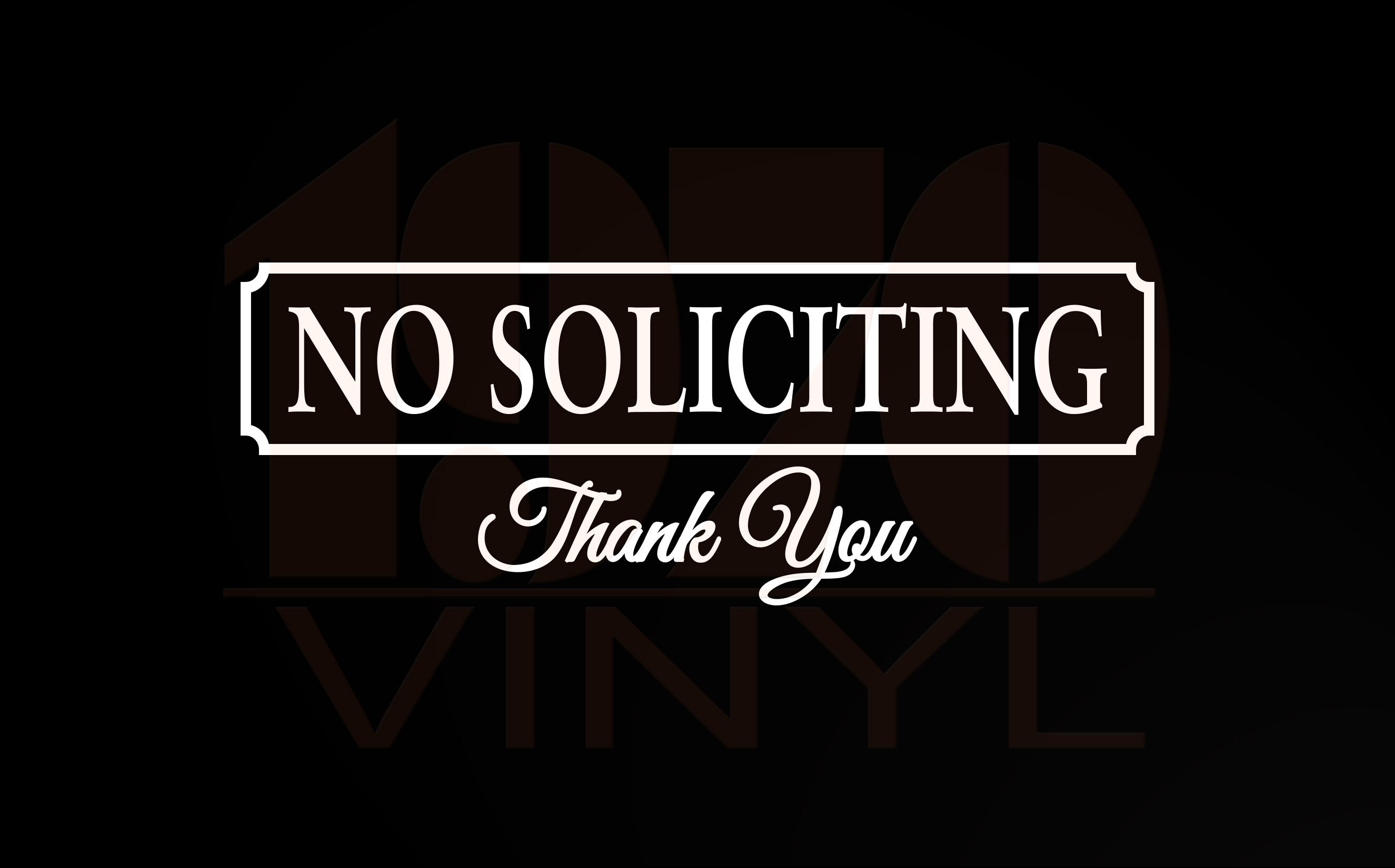 No Soliciting Vinyl Decal No Soliciting Window Decal Door - Etsy