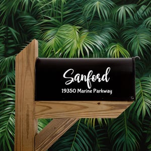 Personalized Mailbox Decal: Last Name and Address Vinyl