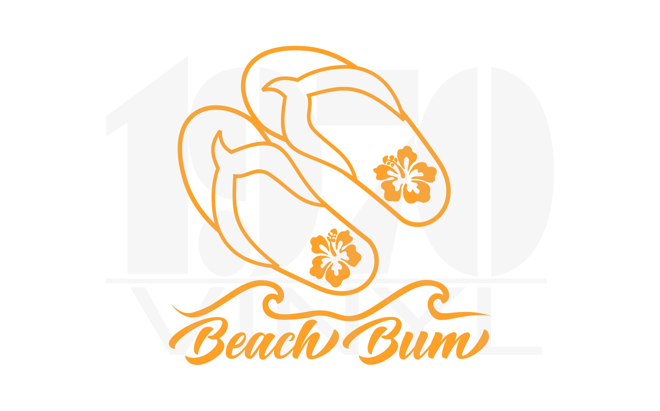 Beach Bum Flip Flops Vinyl Decal Window Decal Boat Decal - Etsy