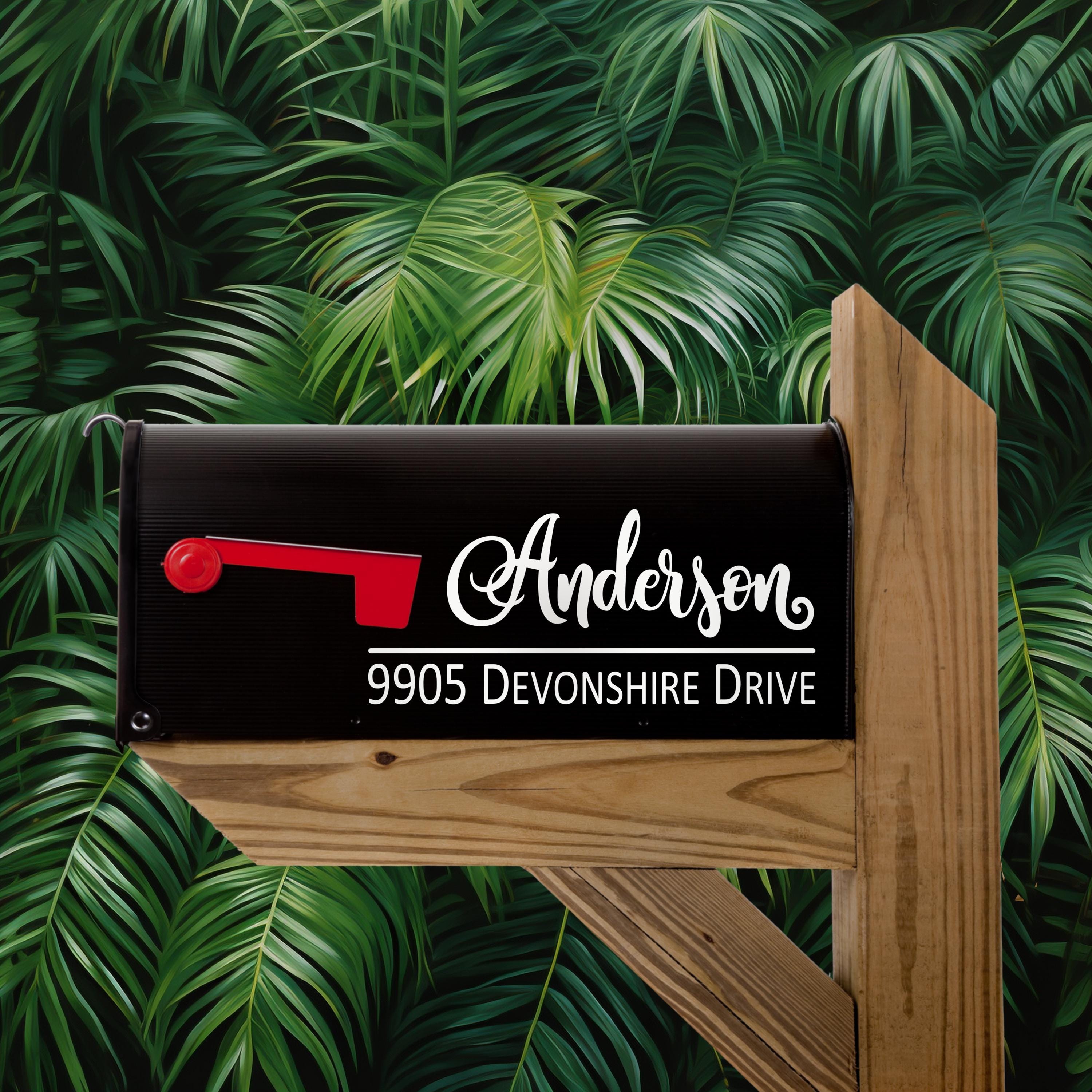 Personalized Mailbox Decal: Last Name & Address Vinyl