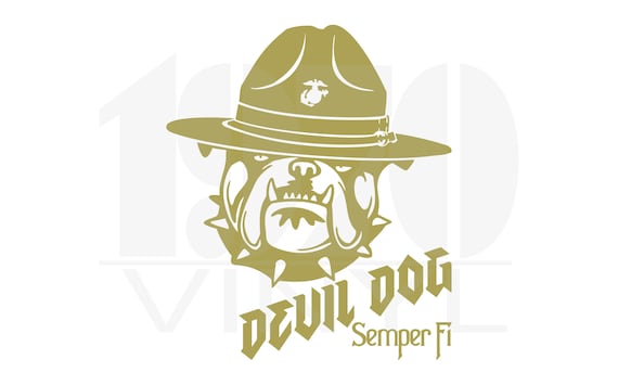 Officially Licensed USMC Hobbyist #19350 USMC Devil Dog Vinyl Decal United States Marine Corps Semper Fi