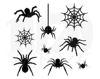 Spiders Vinyl Decal Sheet - Halloween Decorations