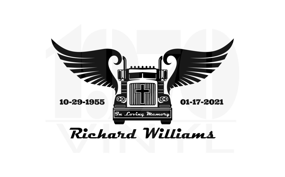 In Loving Memory Decal Truck Driver Memorial Vinyl Decal Etsy