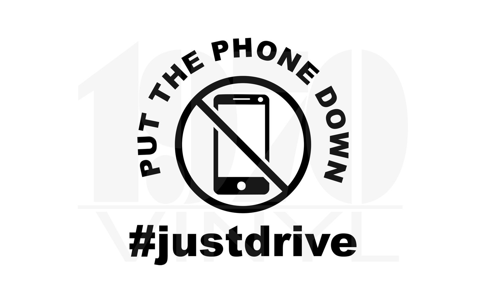 Put The Phone Down Vinyl Decal Distracted Driving Awareness Etsy