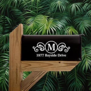 Personalized Mailbox Decal: Monogram Address Vinyl Decals