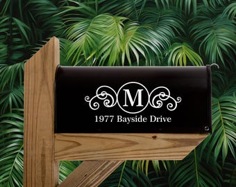 Personalized Mailbox Decal: Monogram Address Vinyl Decals