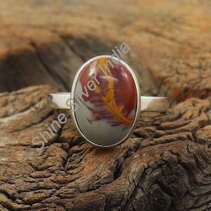 Noreena Jasper Ring, Sterling Silver Ring, Jasper Stone Ring, Statement Ring, Agate Silver Ring, Handmade Ring, Bohemian Ring, Gift For Her