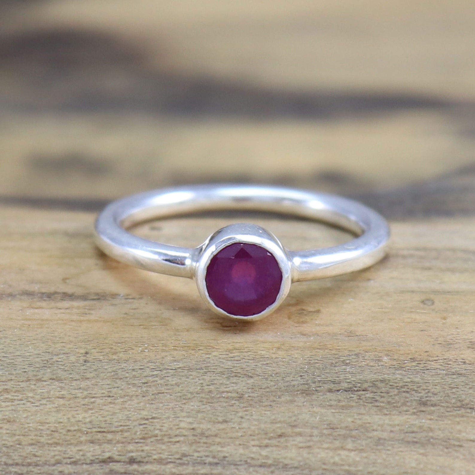 Ruby Ring Ruby Gemstone Ring Sterling Silver RingStatement | Etsy