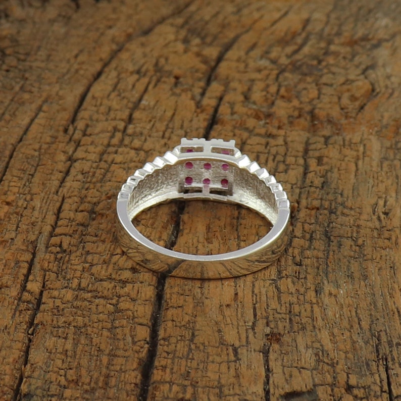 Man Anniversary Purpose Gift Size 3 to 15 Natural Ruby Ring 925 Solid Silver Designer Ring Ruby Gemstone Ring July Birthstone Man/'s Ring
