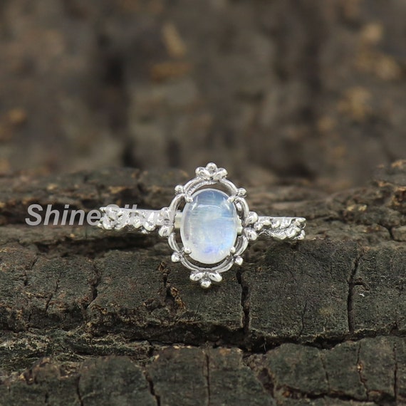 Buy Rainbow Moonstone Ring-blue Fire Mood Ring-rainbow Birthstone Ring-unique  Moonstone Ring-925 Sterling Silver-handmade Jewelry Ring-ring-85 Online in  India - Etsy