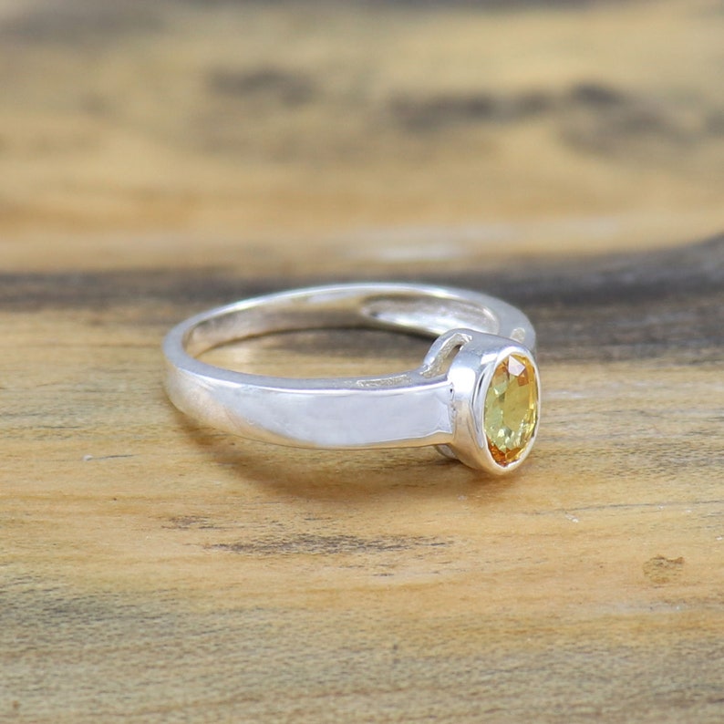 Girf Ring For Girls Size 3 to 15 925 Sterling Silver Ring Natural Gemstone Ring Natural Yellow Sapphire Ring Propose Ring Wedding Ring