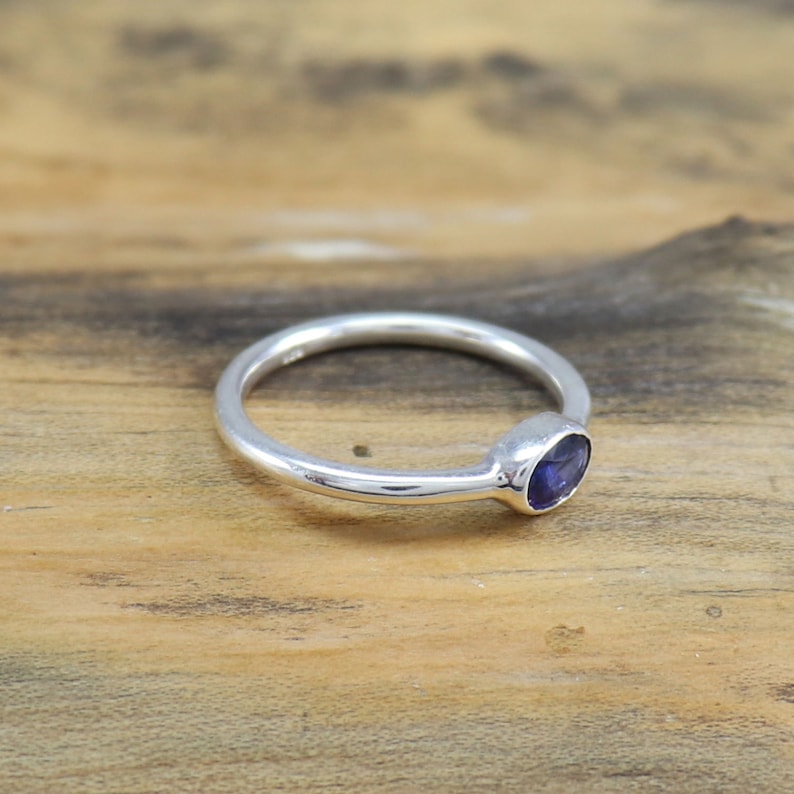 Promise Ring Handmade silver Ring 925 Sterling Silver Ring Size 3 to 15 Ring September Birthstone Natural Blue Sapphire Ring