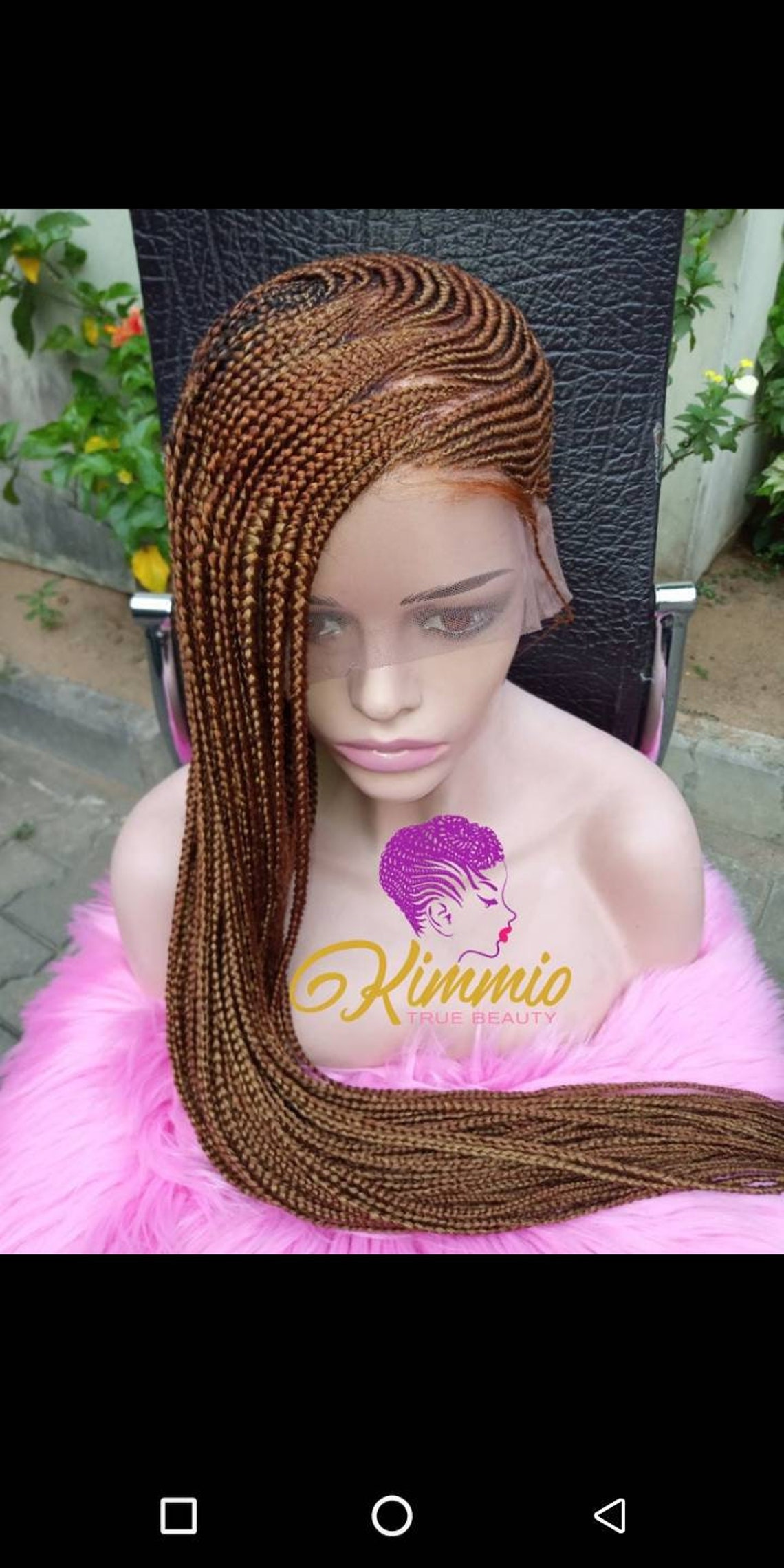 Lemonade braids on a full lace wig material Etsy