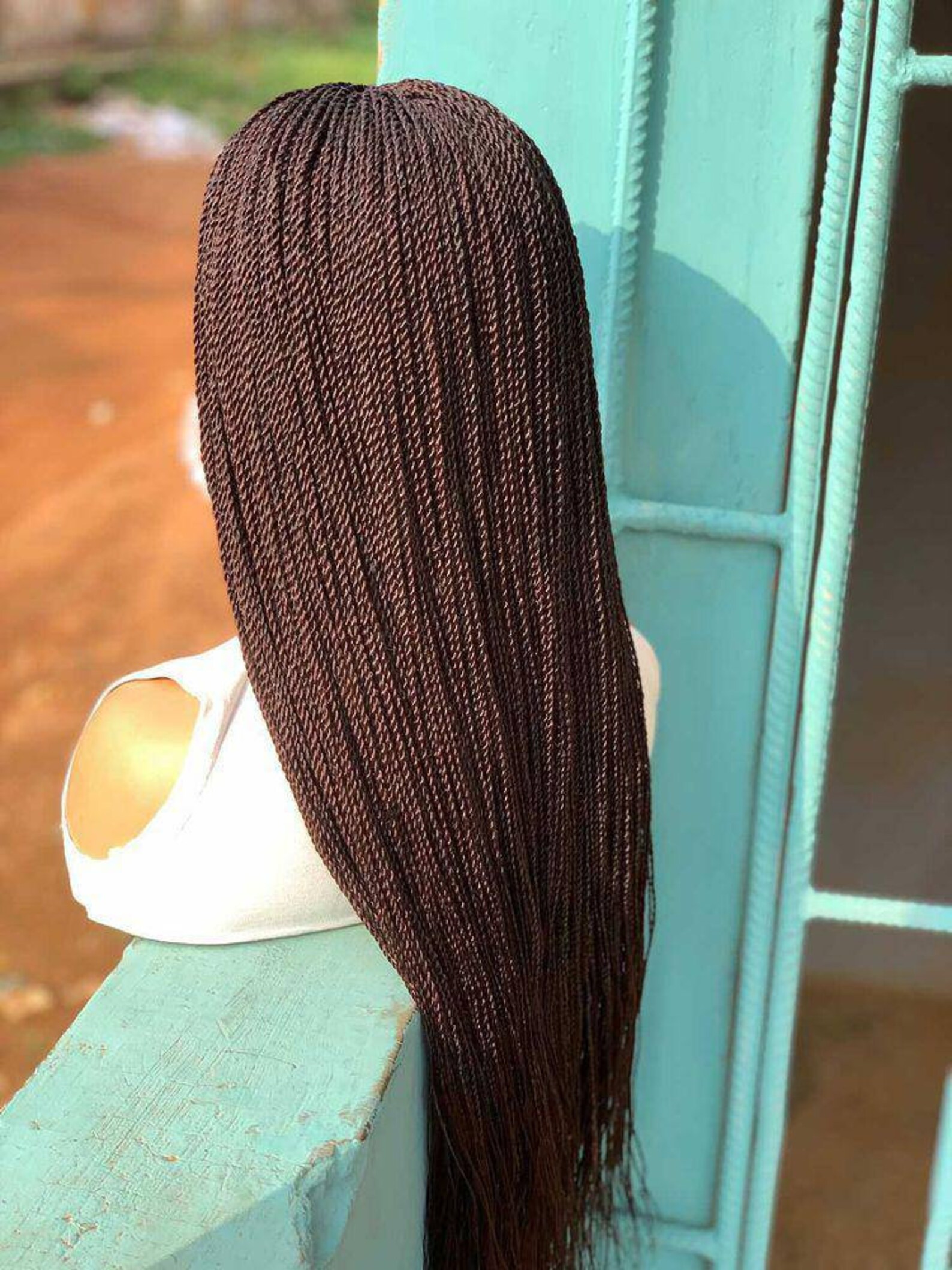Braided Wig Ghana Braids Hair Extensions Nano Twist Wig Etsy Canada