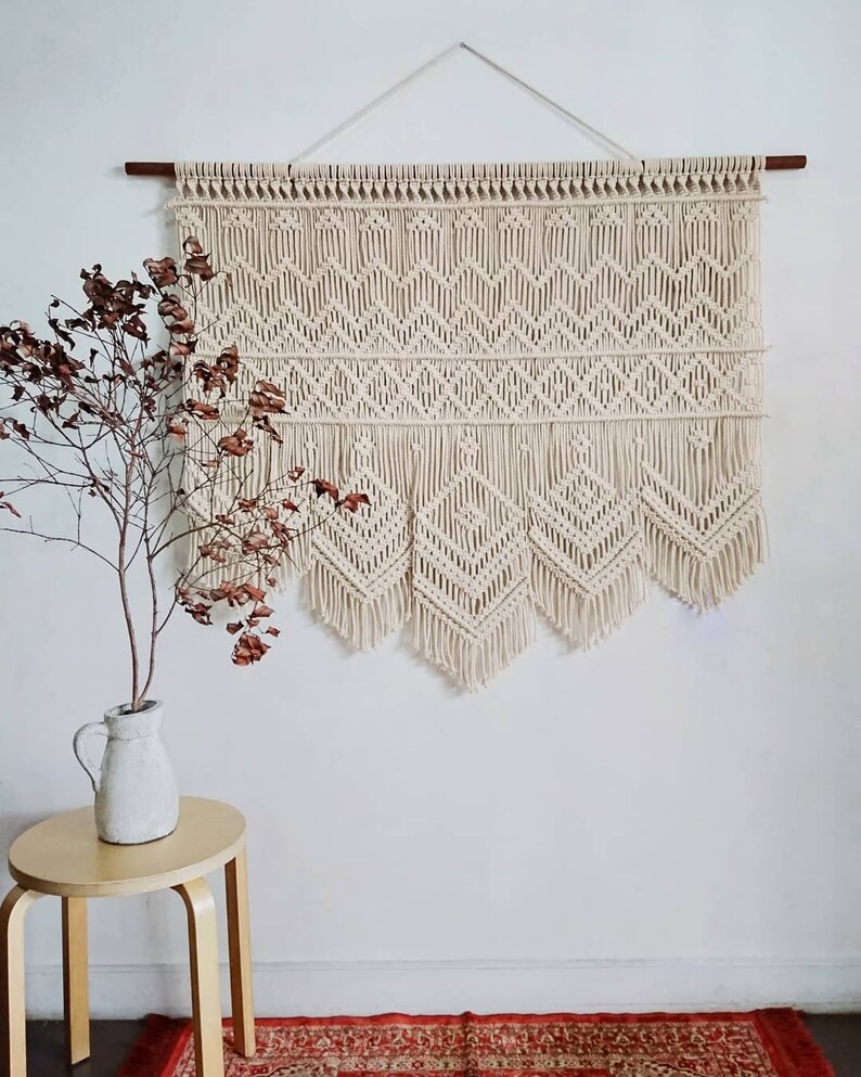 Boho Macrame Wall Hanginghandmade Artwoven Wall Etsy
