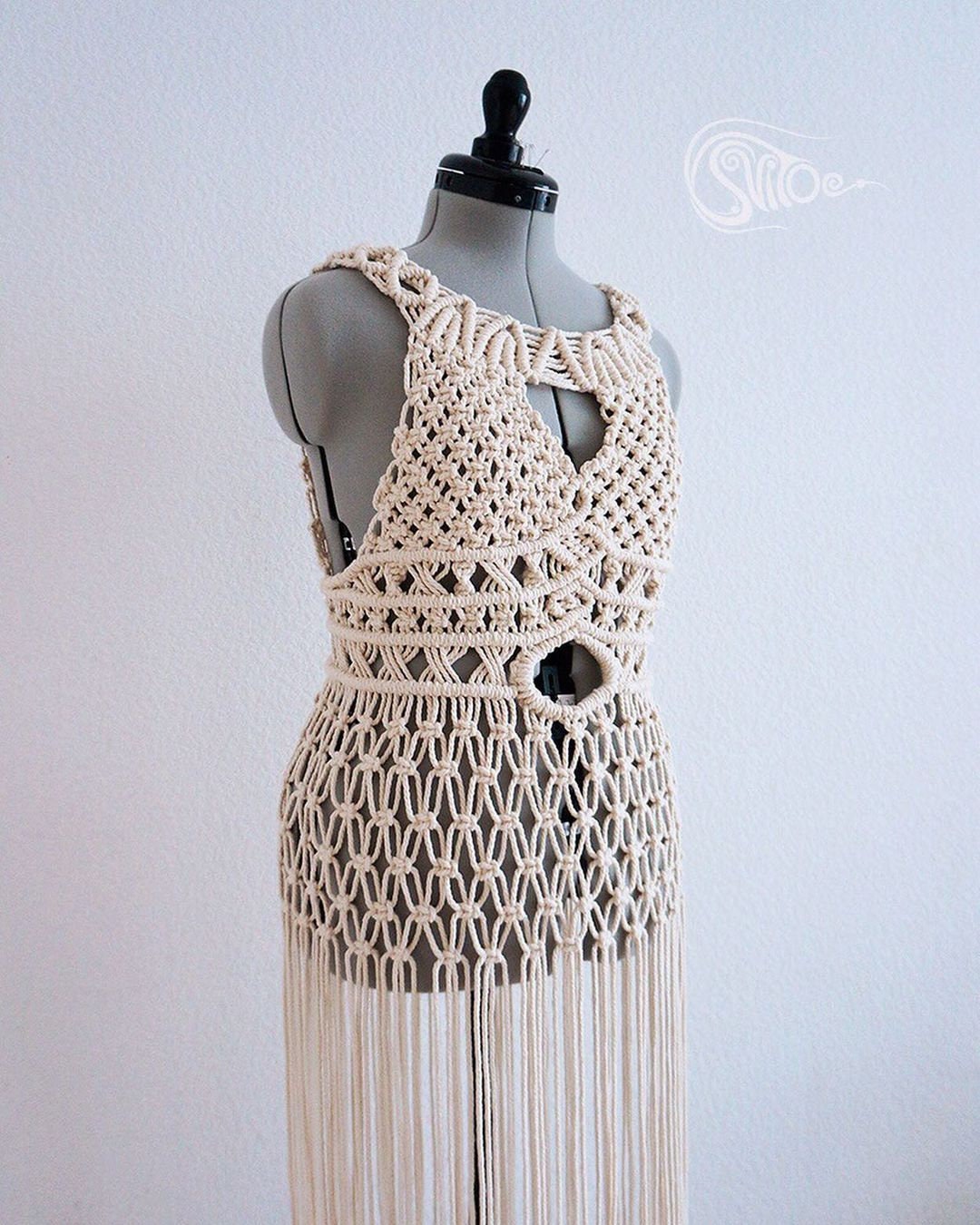 Latest Handmade Art Macrame Dress for Woman-wedding - Etsy