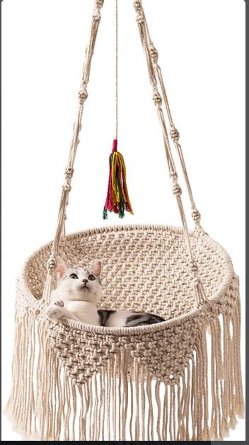 Handmade Macrame Cat Cat Bed Macrame Cat Hammock Dog Bed Etsy