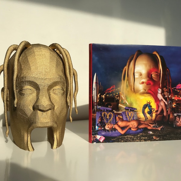 Travis Scott Astroworld Head Cover Album 3D Printed Figure Toy