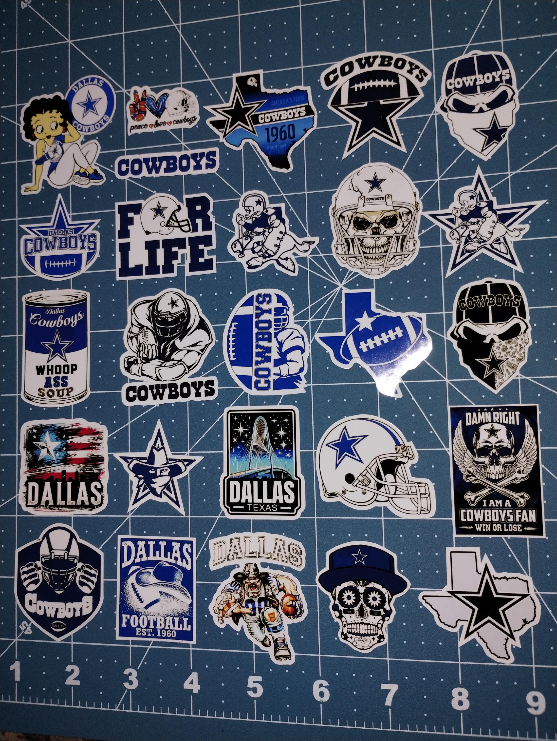 Small Dallas Sticker 12 Mini Dallas Cowboys NFL Sport Sticker Set Football Stickers - Etsy