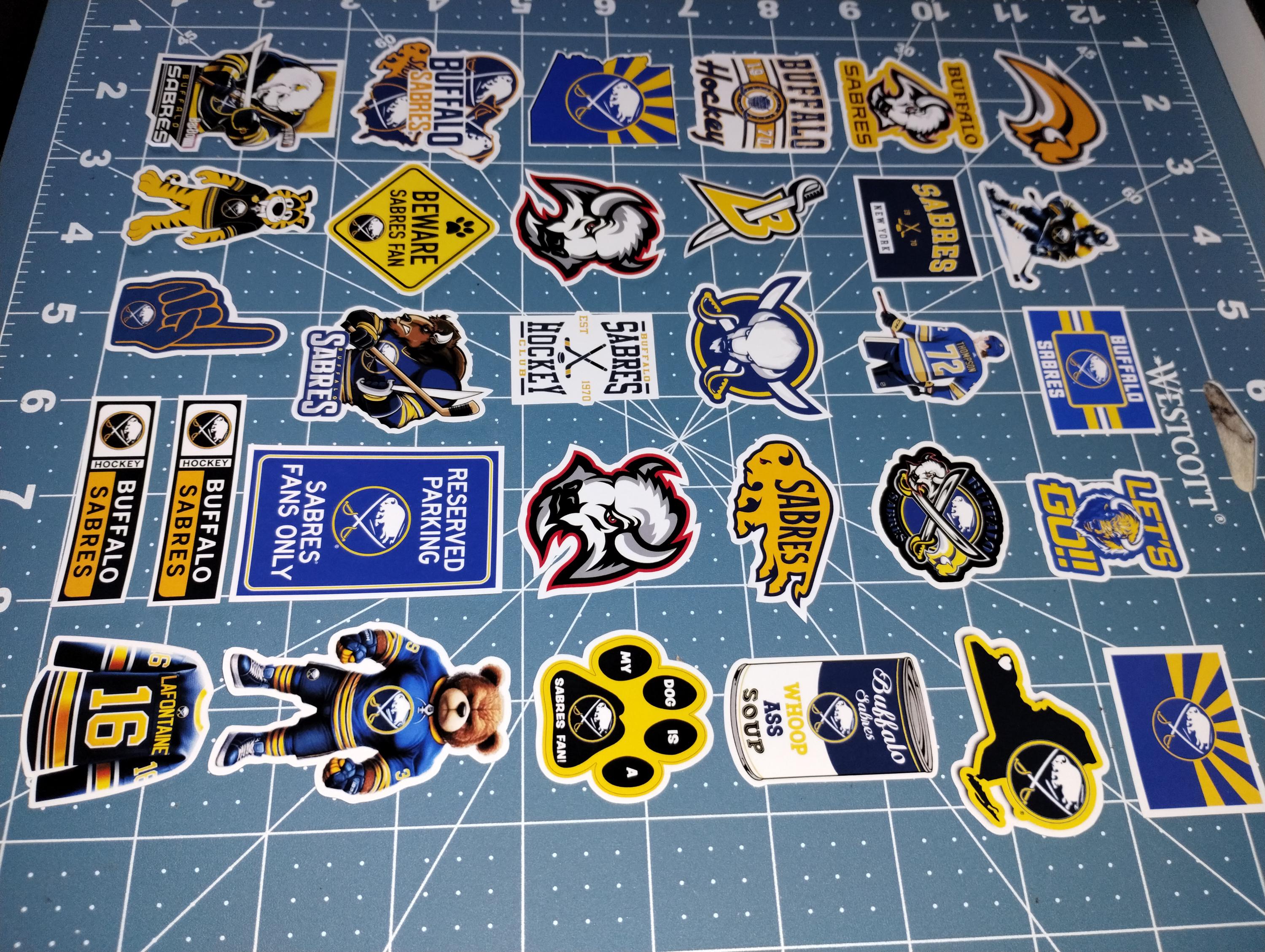 Buffalo Cartoon Sport Stickers Full Sabres Planner Sticker Set - Etsy