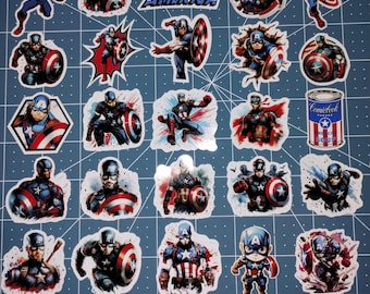 Captain America Stickers Full Sticker Set