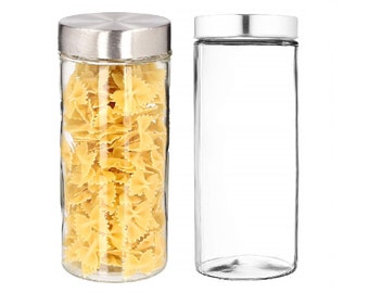 144 x Glass Jar w/Silver Screw Lid 200ml Spice Storage Container Wedding BULK 