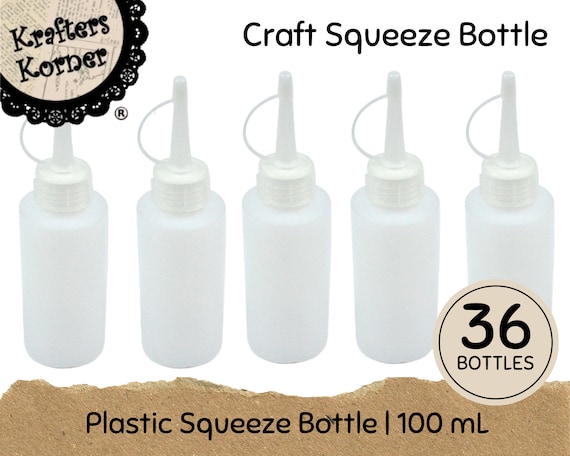 CRAFT SQUEEZE BOTTLE 36 Pack 100 Ml With Tip Glue Applicator Hobby Paint  Craft Quilling Arts School Projects Ink Dyes Paints Multipurpose 