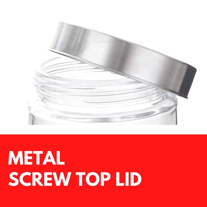 24 X ALTO Glass Food Storage Jars With Screw Top Silver Metal Lid 830ml