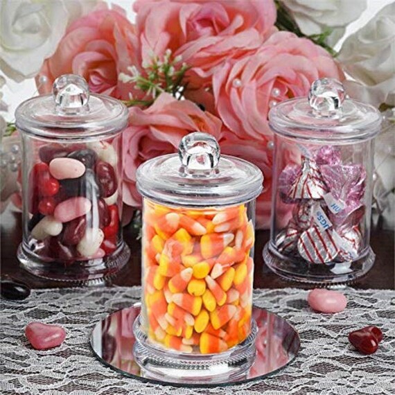 Glass Candy Jar Bottle Storage, Glass Apothecary Candy Jars