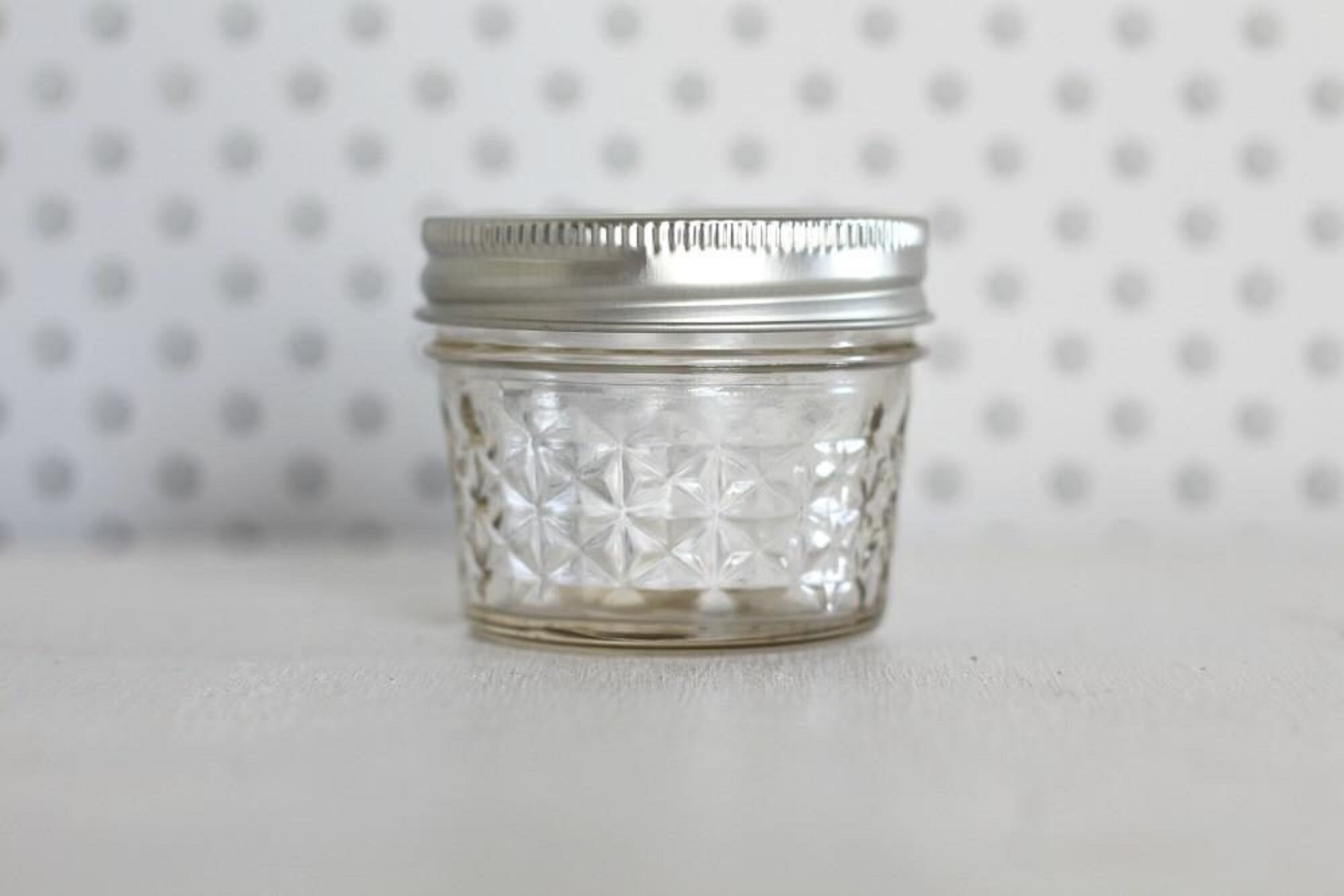 36 X Mini Quilted Mason Jars With Airtight Silver Lid 120ml Etsy