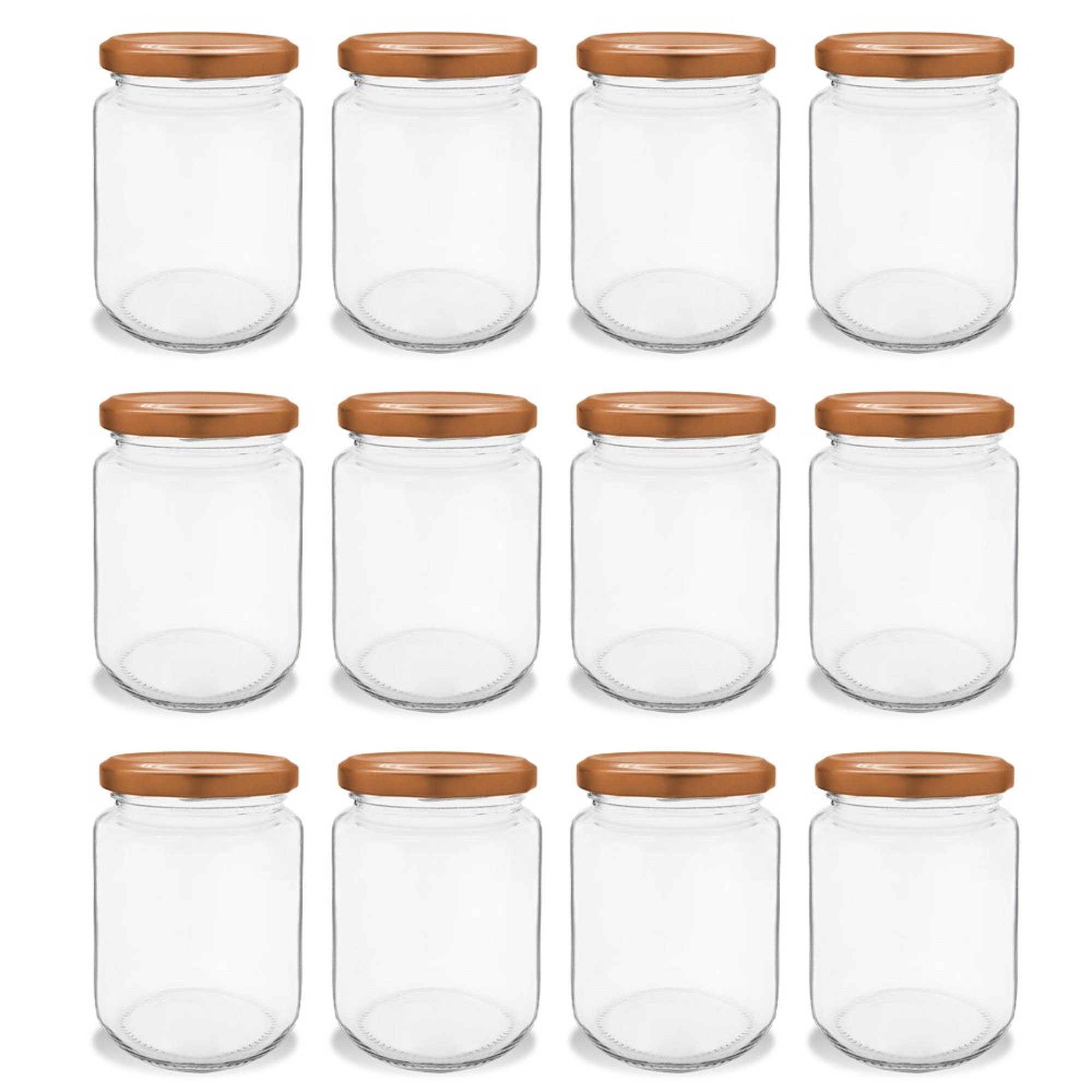 BULK LOT Small Glass Mason Jar Rose Gold Lids 150ml Mini Round Glass Jars  for Honey Jam Spices Canning Party Wedding Favours Bomboniere 