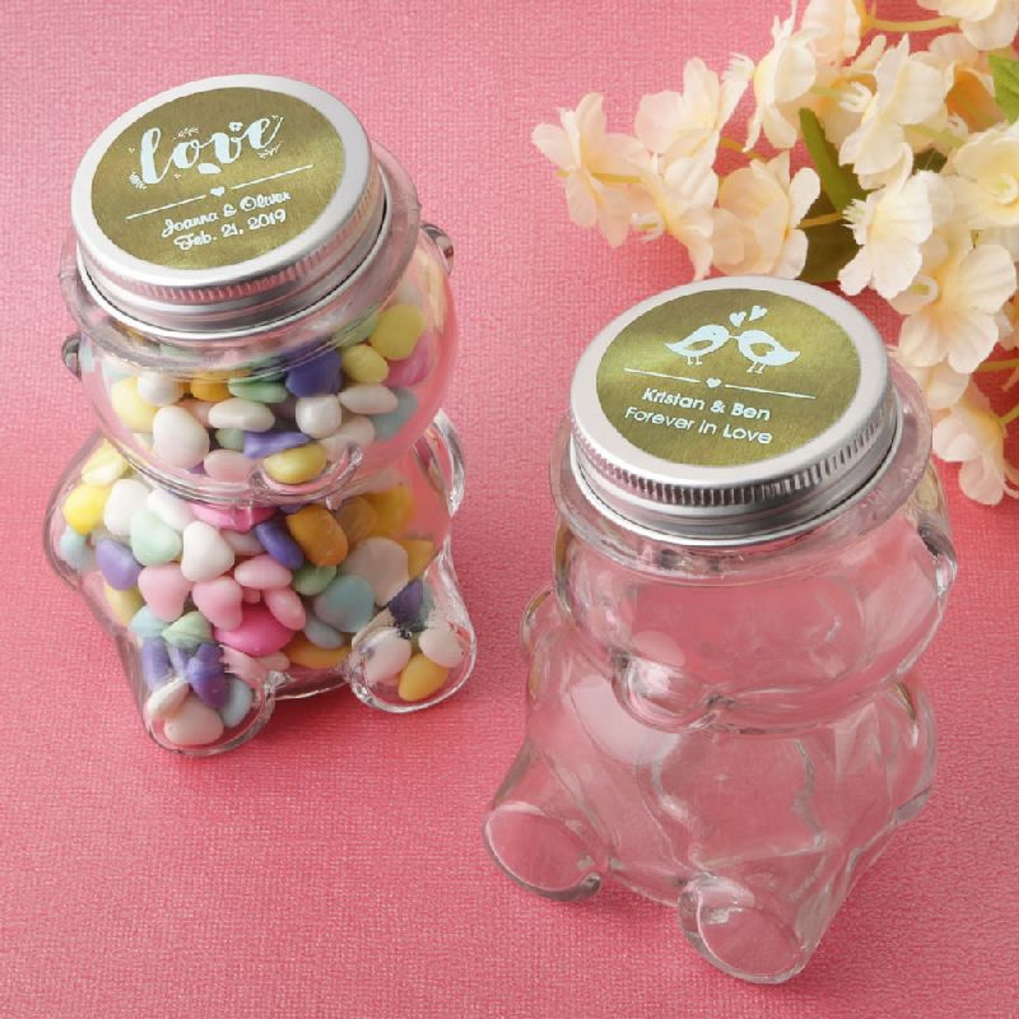 36 X Small Glass Preserving Conserve Jar With Gold Lids 250ml