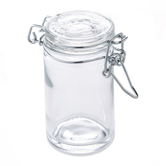 BULK LOT Smalll Glass Jars With Airtight Lids 70ml Mini Glass