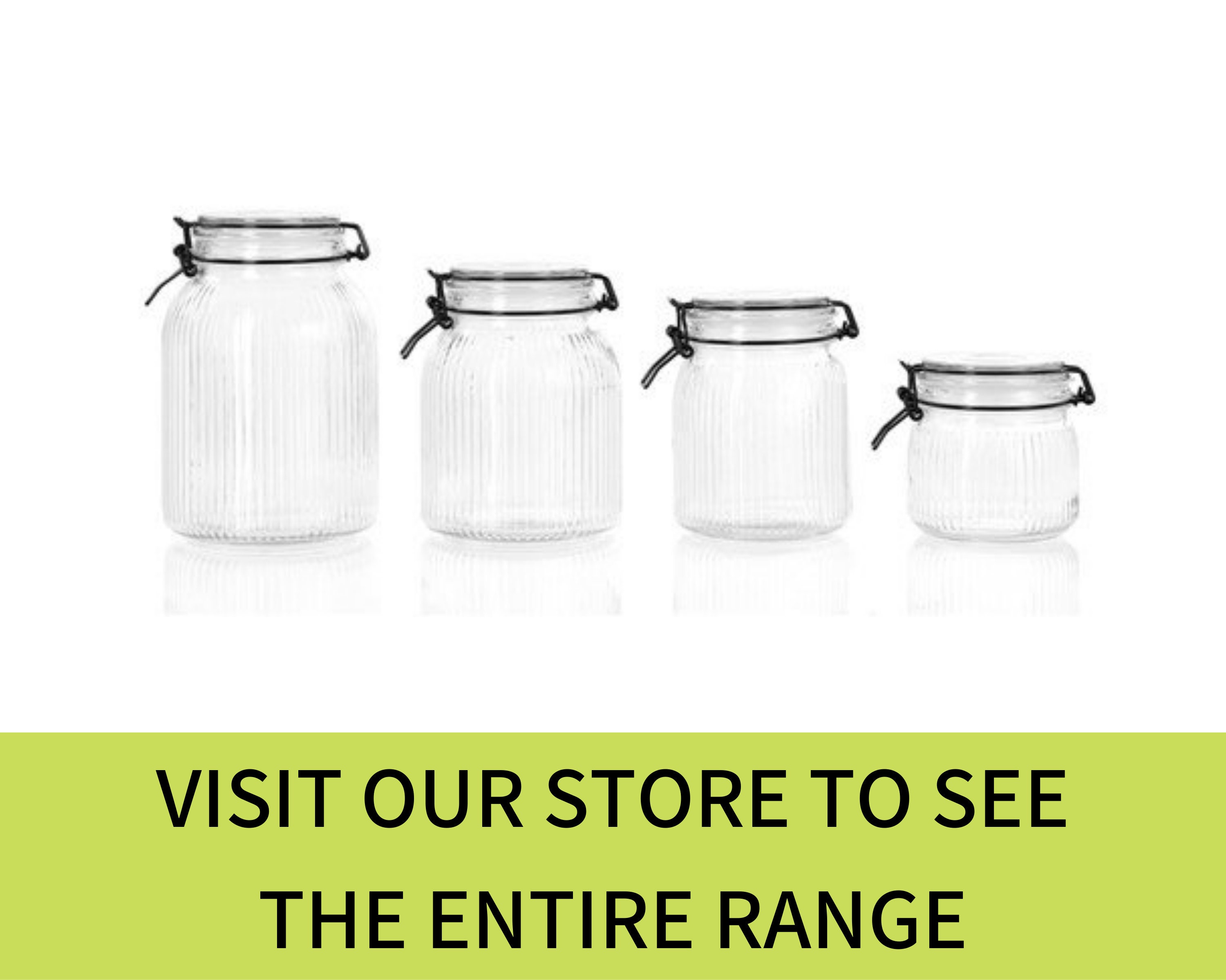 4 Glass Food Storage Jars with Airtight Lids + Chalkboard & Marker, Kitchen  Canisters for Flour, Sugar, Coffee, Cereal, Pasta, Canning, Cookie Jar