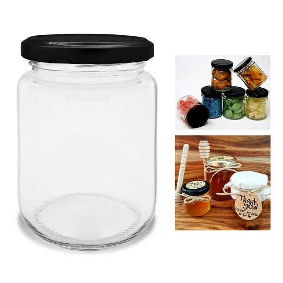 BULK LOT | Small Glass Mason Jar Rose Gold Lids 150mL | Mini Round Glass  Jars for Honey Jam Spices Canning Party Wedding Favours Bomboniere