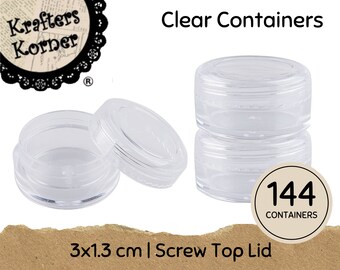 12pk Mini Plastic Storage Containers | Clear small boxes Jewelry box Food  Pots