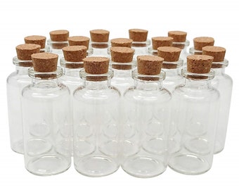 BULK LOT 30ml Miniature Glass Vial Jars Small Glass Vials Cork Stoppers  Glass Bottles Favors Mini Jar Party Wedding Favours Bomboniere 