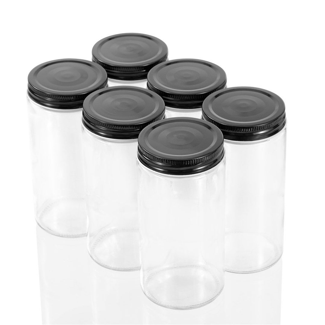 24 X SMALL GLASS JARS 500ml Mason Canning Preserving Spice Food Storage