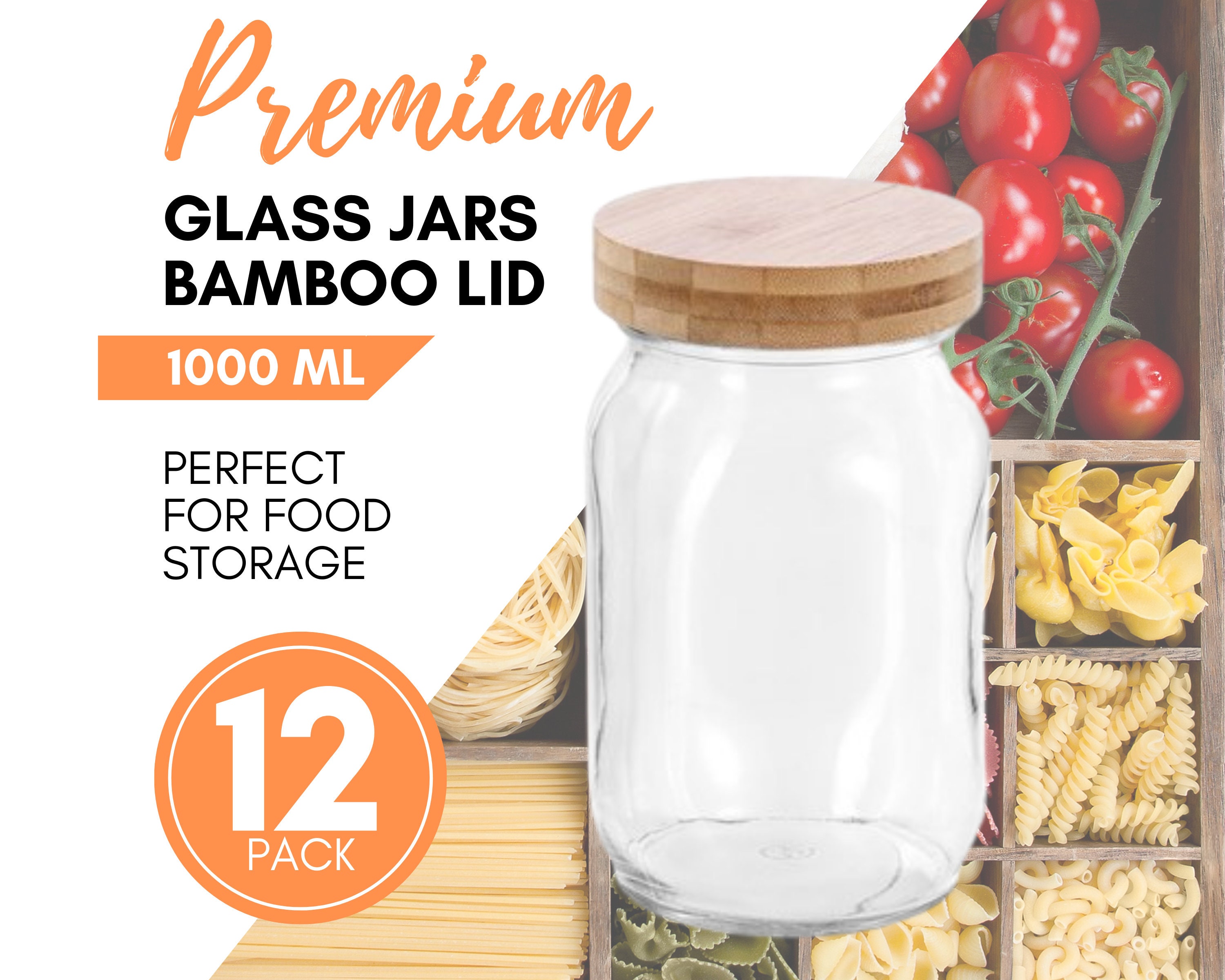 Glass Jar With Rounded Bamboo Lid version 1.0 