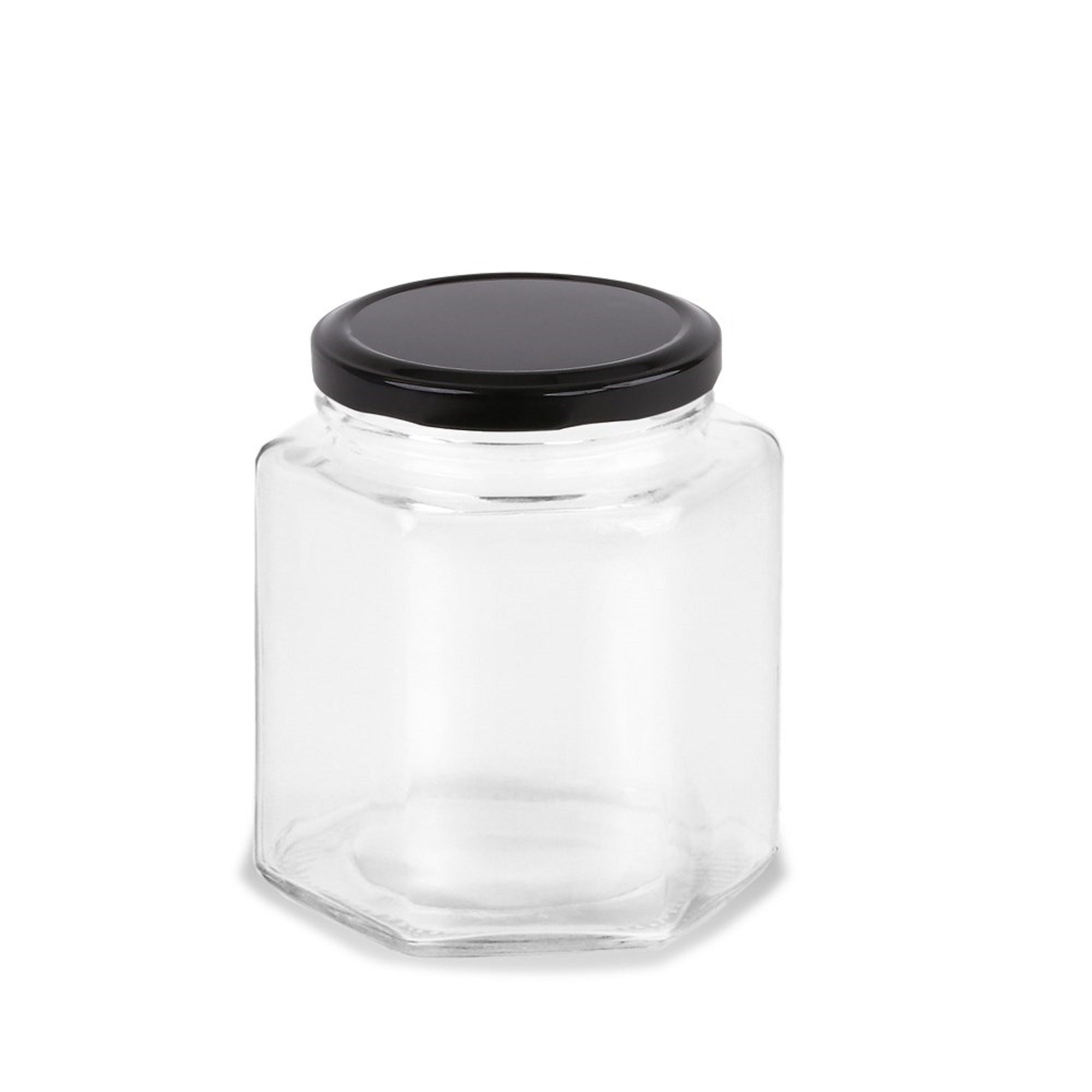 90 X Small Glass Mason Jar With Black Lids 95ml Mini Hexagon Glass Jars for  Honey Jam Spices Canning Party Wedding Favours Bomboniere 