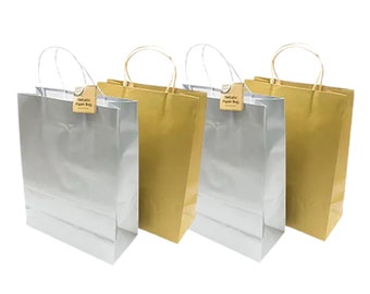 METALLIC GIFT 12 Pack Paper Bags - Etsy Finland