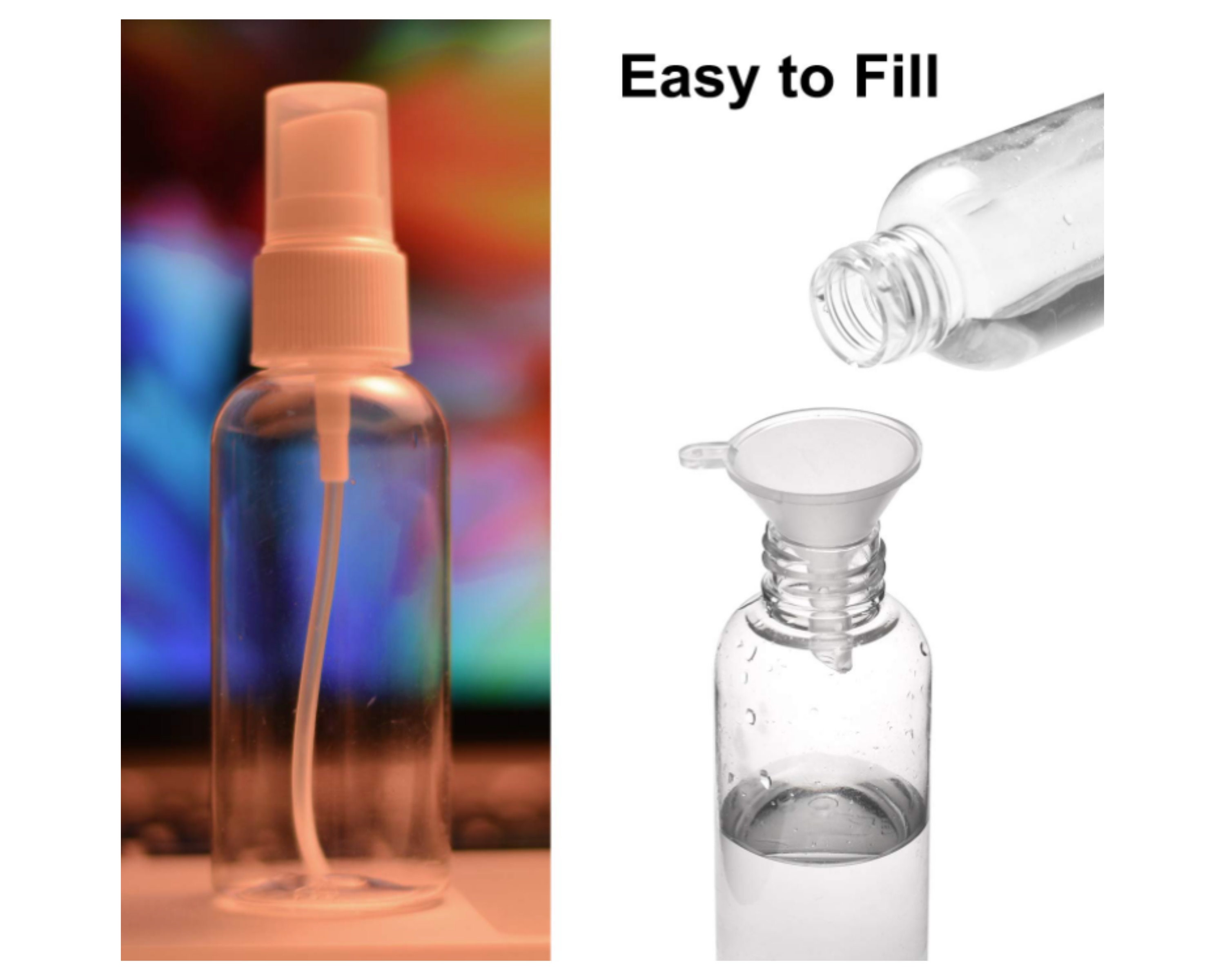 petite bouteille en plastique de jet de 30ml 50ml rechargeable avec Mini  Spray