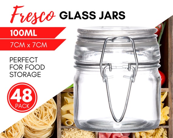 BULK LOT Smalll Glass Jars With Airtight Lids 70ml Mini Glass