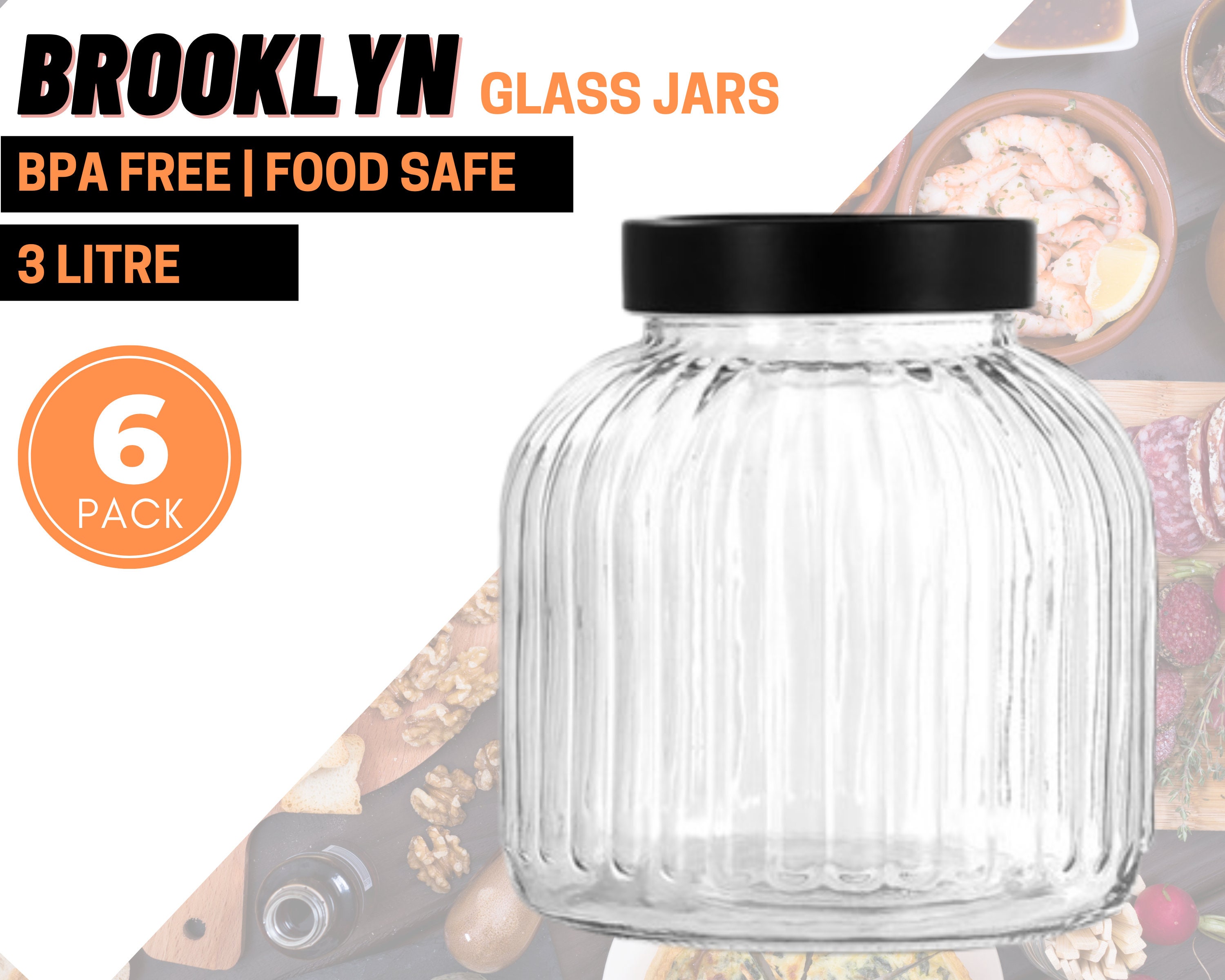 7.5 L Glass Cereal Bottle Dispenser for Kitchen Organization Pantry Food  Storage
