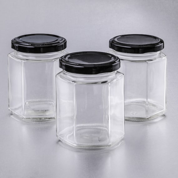 Glass Jar - Black Lid - KingPalm