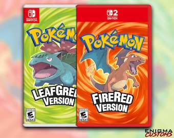 Pokemon FireRed & LeafGreen Custom Switch/Switch 2 Cover (No Game Included)