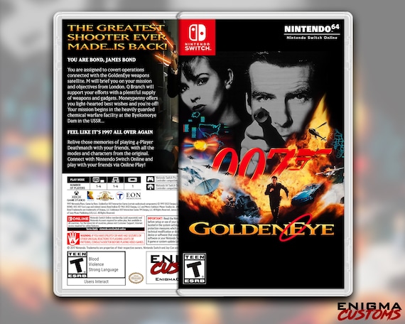 Goldeneye 007: N64 Online Custom Switch Cover (NO GAME)