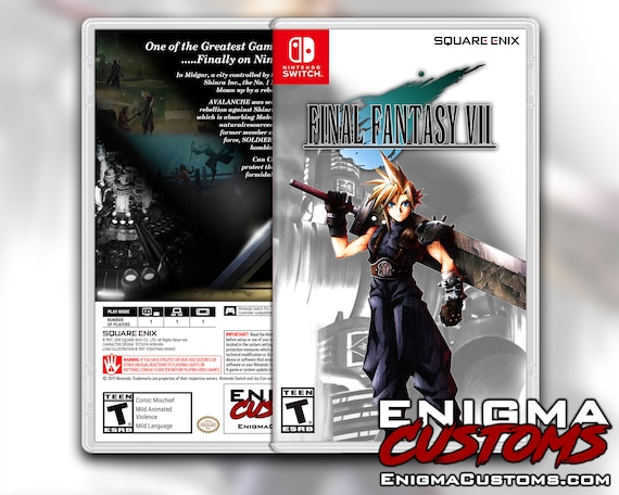 Final Fantasy VII Custom Switch Cover NO GAME 