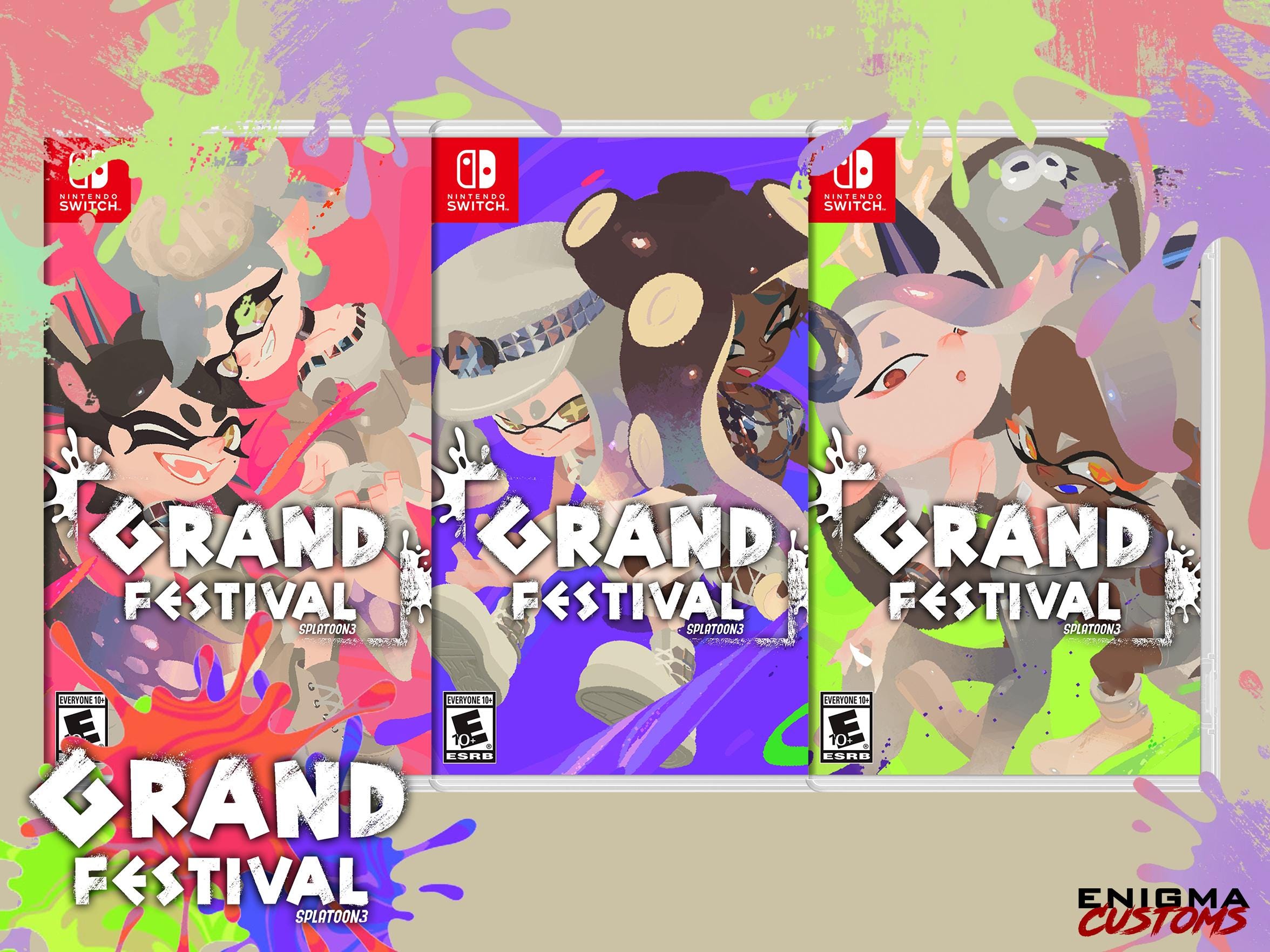 Splatoon 3: Grand Festival Custom Switch Cover (NO GAME) - Etsy