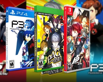 Persona 3 Portable/4 Golden/5 Royal Custom Switch/Xbox/PS4 Covers (NO GAME)